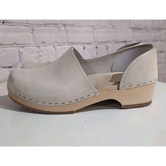 Sandgrens Brett Low Closed-Back Swedish Clogs EUR 39 Womens Size 8-8.5 Beige - Picture 5 of 14